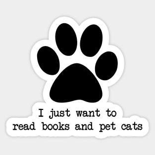 Book and cat lovers Sticker